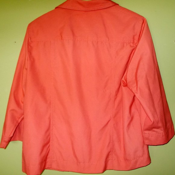 Vintage Francisca by Koret Burnt Orange Jacket Button Front Women's Large - Picture 3 of 3